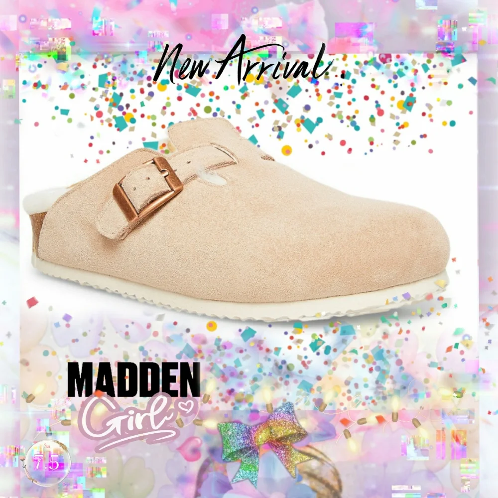 Boston Clog Mules ๐ Light Blush Clogs ๐ก NWT ๐ BNIB ๐ SIZE 7.5 ๐ซ Fur & Suede - Picture 1 of 17